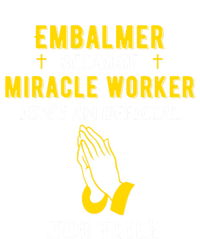 Funny Embalmer Because Miracle Worker Isn't A Job Title Gift Pom Pom 12in Knit Beanie