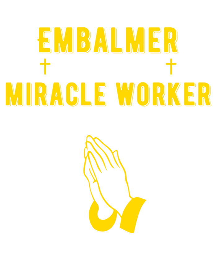 Funny Embalmer Because Miracle Worker Isn't A Job Title Gift Pom Pom 12in Knit Beanie