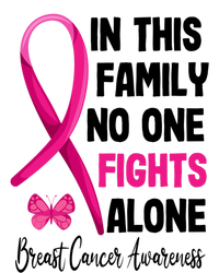 In This Family Nobody Fights Alone Breast Cancer Warrior Gift T-Shirt