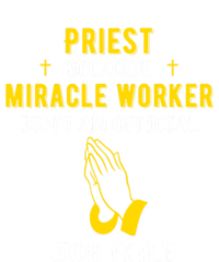 Funny Priest Because Miracle Worker Isn't A Job Title Church Gift Short Acrylic Beanie