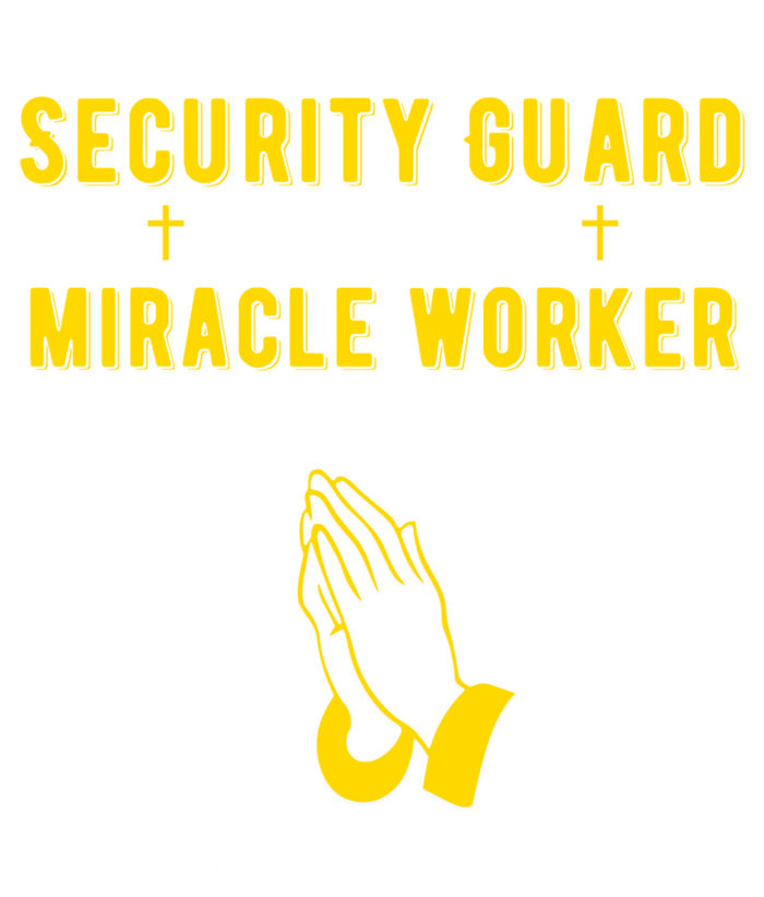 Funny Security Guard Because Miracle Worker Isnt A Job Title Gift Striped Beanie with Solid Band