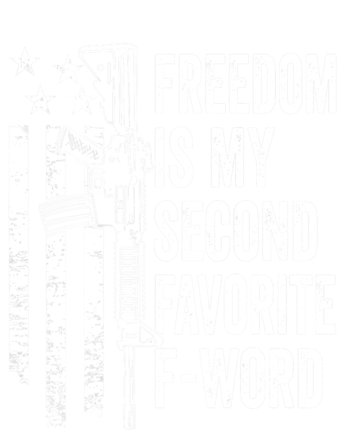 Freedom Is My Second Favorite F Word Funny Gun Joke (BACK) Metallic Star Ornament