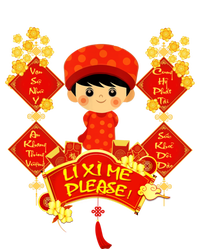 Li Xi Me Please Vietnamese Red Cute Ao Dai Boy Flowers Gift T-Shirt