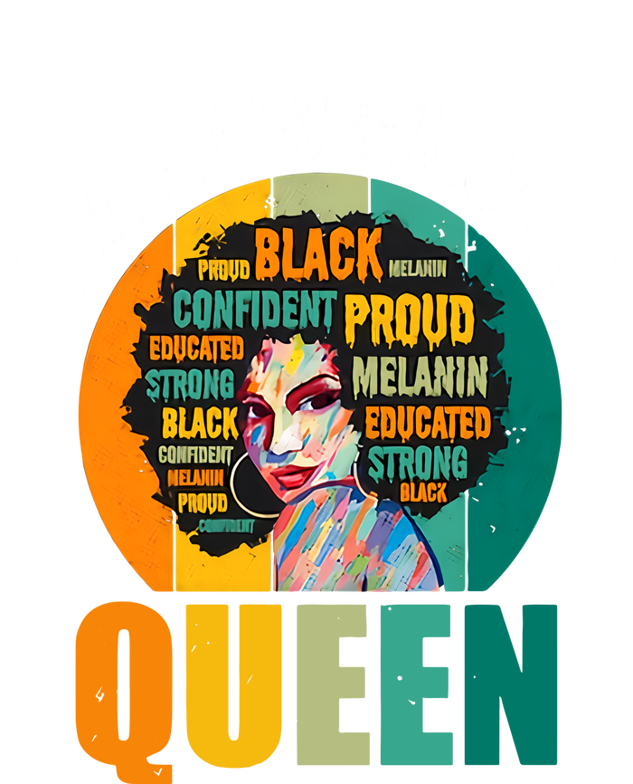 Capricorn Afro Girl Queen Facts Black History Month Black Proud T-Shirt