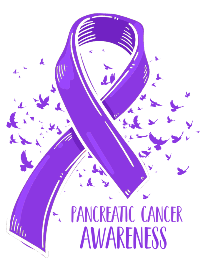 Birds Purple Ribbon Fighter Pancreatic Cancer Awareness Great Gift Magnet