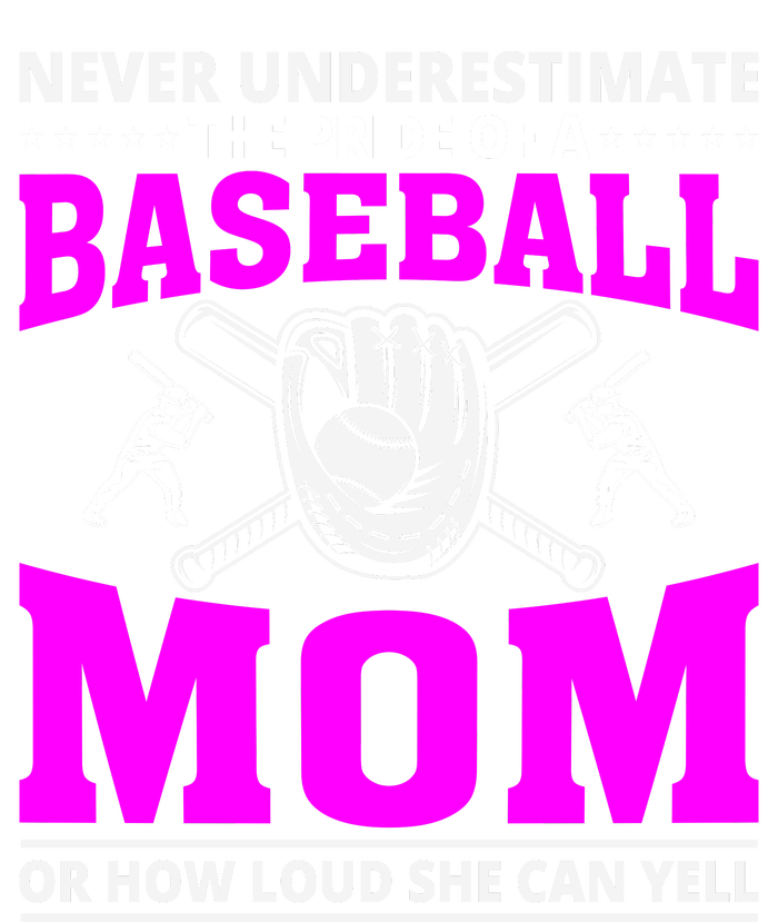 Never Underestimate The Pride Of A Baseball Mom T-Shirt