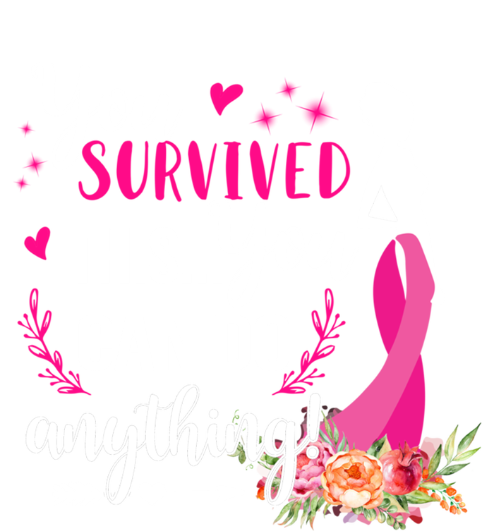 You Survived This You Can Do Anything Breast Cancer Warrior Funny Gift Kids Long Sleeve Shirt