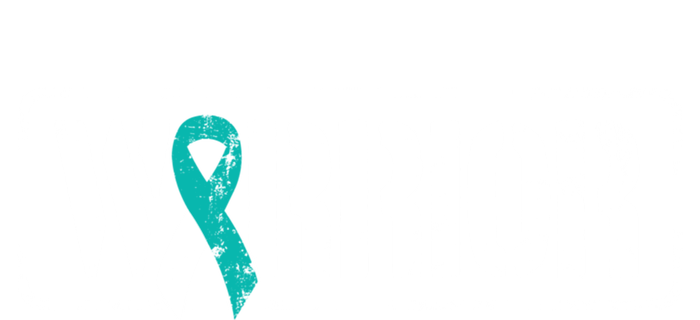 Cervical Cancer Warrior Gift Teal White Militaryfunny Gifttyle Ribbon Gift T-Shirt