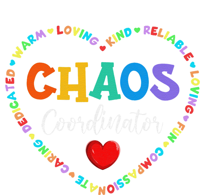 Cute Heart Chaos Coordinator Funny First Day of School T-Shirt