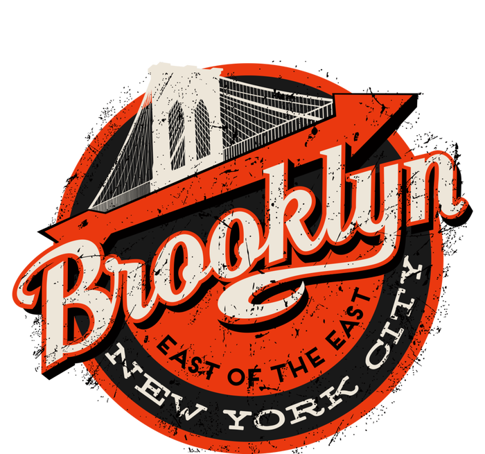 Brooklyn Bridge Retro New York Logo Poster