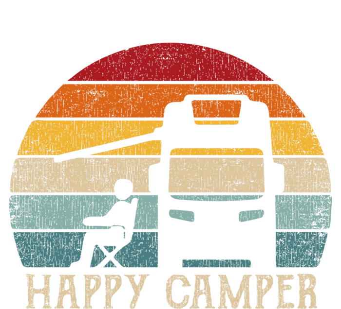 Rv Camping 70s 80s Retro Happy Camper Cool Gift T-Shirt