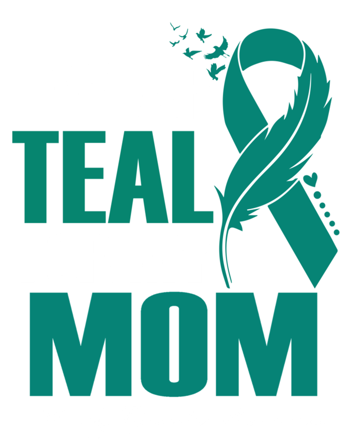 I Wear Teal For My Mom Anxiety Disorder Awareness Gift Kids Long Sleeve Shirt