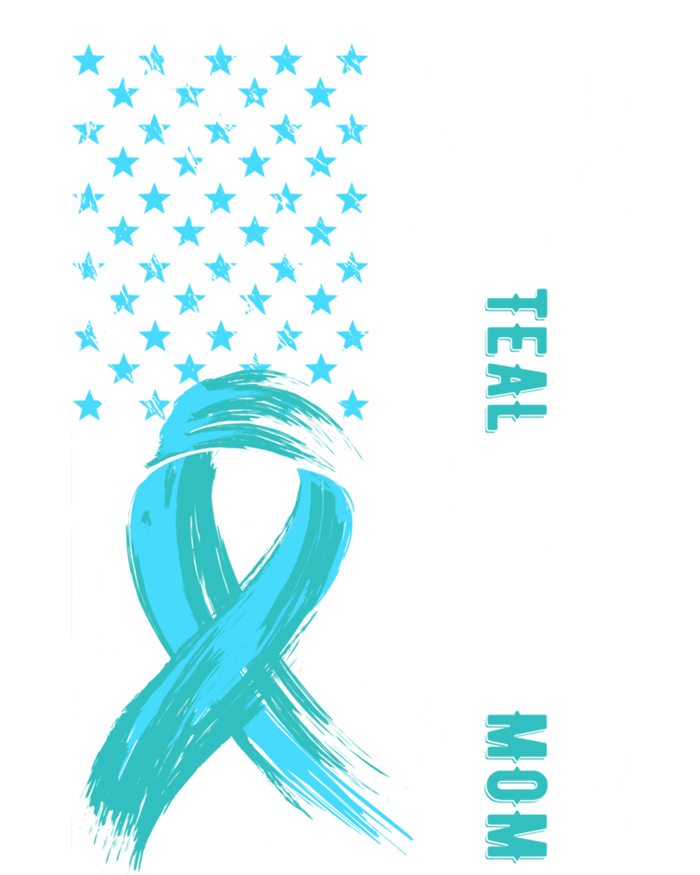 I Wear Teal For My Mom Cervical Cancer Awareness Gift T-Shirt