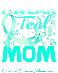 I Wear Teal For My Mom Cervical Cancer Awareness Cool Gift Softstyle Adult Sport Polo