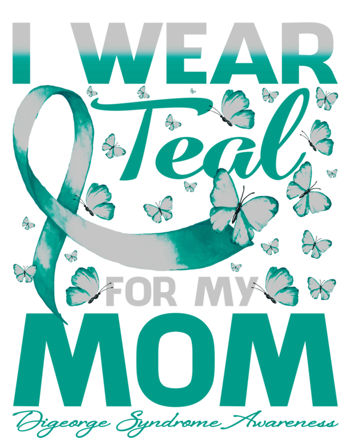 I Wear Teal For My Mom Digeorge Syndrome Awareness Gift Toddler Long Sleeve Shirt