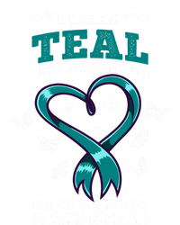 I Wear Teal For My Mom Food Allergy Awareness Cute Gift Stripe Pom Pom Beanie