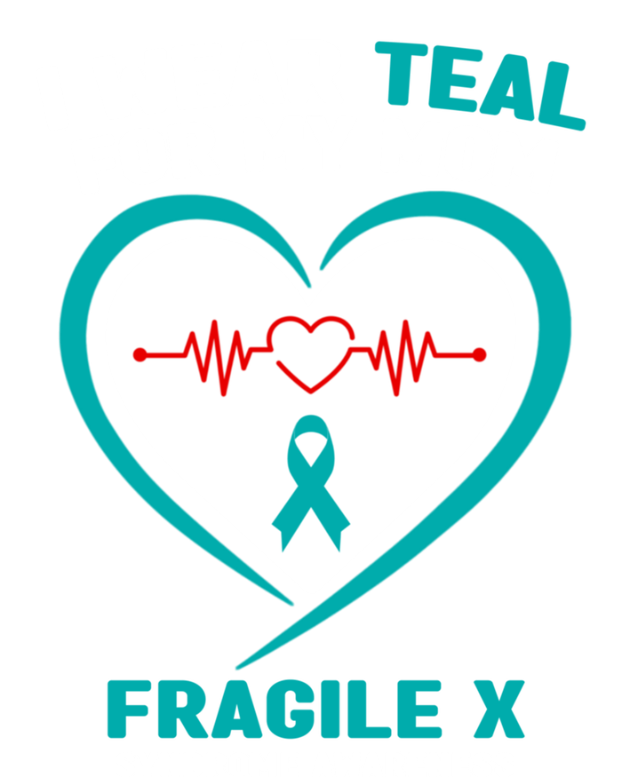 I Wear Teal For My Mom Fragile X Syndrome Awareness Gift T-Shirt