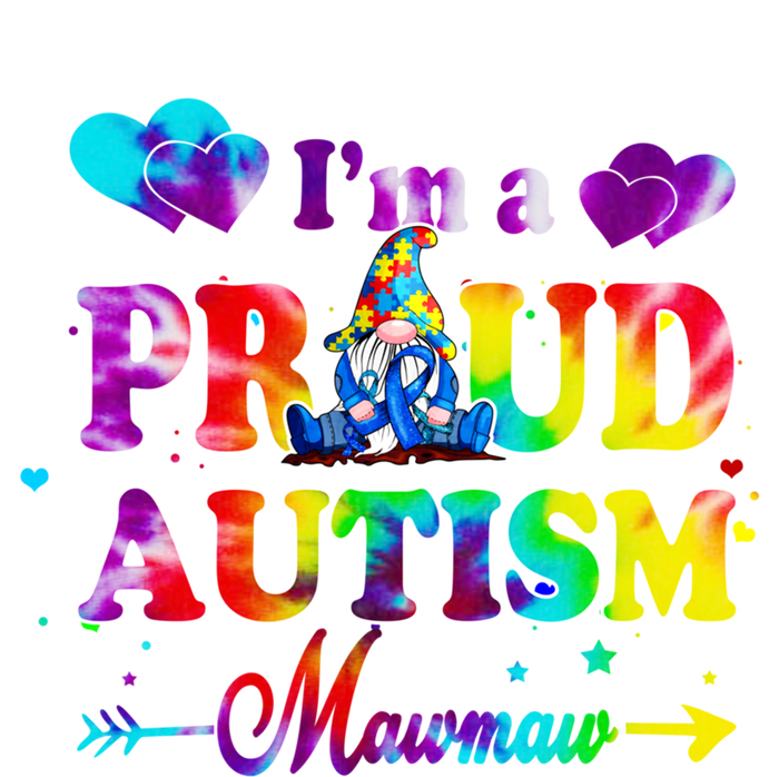 I'm A Proud Autism Mawmaw Tie Dye Gnome Gift Full Zip Hoodie