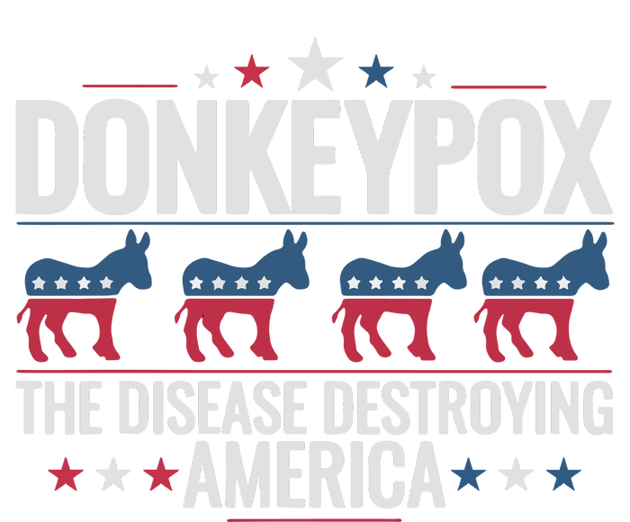 Funny Anti Biden Donkey Pox The Disease Destroying America T-Shirt