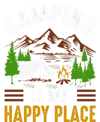 Camping Is My Happy Place Vintage V-Neck T-Shirt