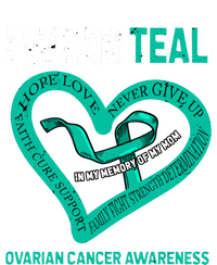 I Wear Teal In My Memory Of My Mom Ovarian Cancer Awareness Cute Gift USA-Made Snowflake Beanie