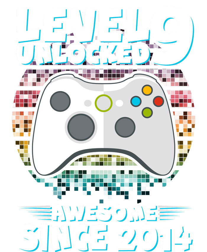 Level 9 Unlocked Awesome Since 2014 Gamer Birthday Long Sleeve Shirt