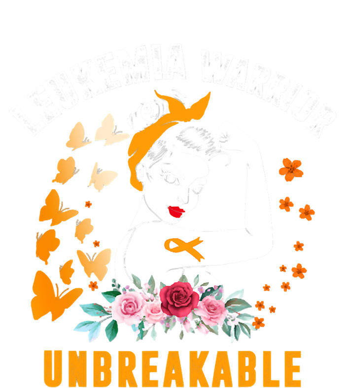 Leukemia Warrior Unbreakable Orange Ribbon Strong Meaningful Gift Kids Sweatshirt