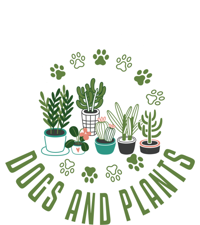 Plants And Dogs Great Gift Funny Plant Lover Dog Lover Plant Cool Gift Striped Beanie with Solid Band