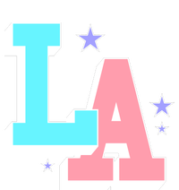 LA LOS ANGELES VARSITY TYPOGRAPHY Ladies PosiCharge Competitor Racerback Tank