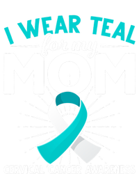 Teal Ribbon I Wear Teal For My Mom Cervical Cancer Awareness Cool Gift Kids Tie-Dye T-Shirt