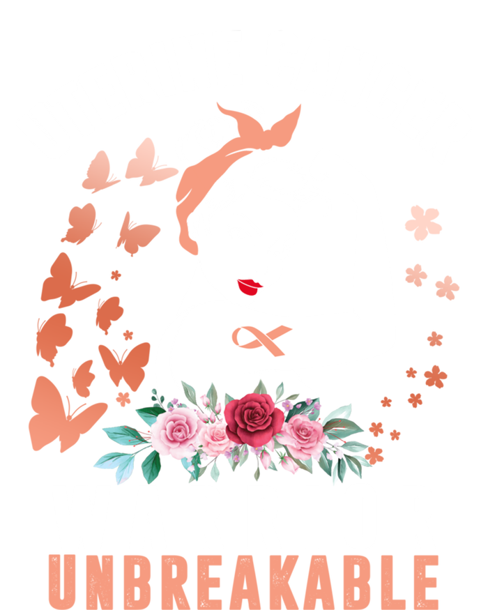 Uterine Cancer Awareness Warrior Unbreakable Strong Pe Gift T-Shirt