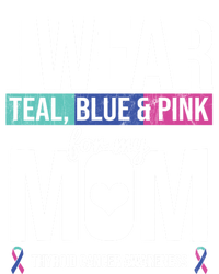 Wear Teal Blue Pink For Mom Thyroid Cancer Awareness Ribbon Gift Baby Bodysuit