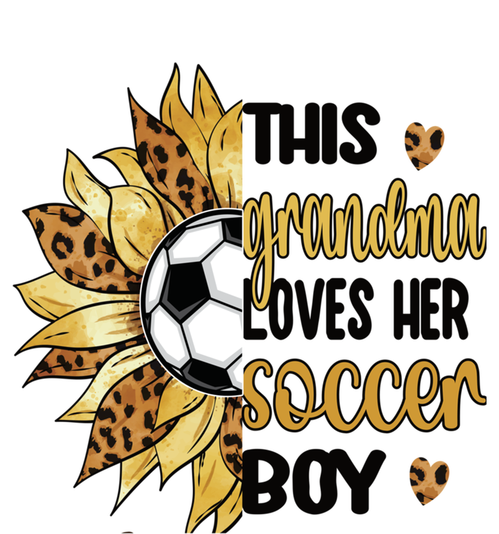 Grandma Loves Her Soccer Boy Soccer Player Grandmother Great Gift Womens Funnel Neck Pullover Hood