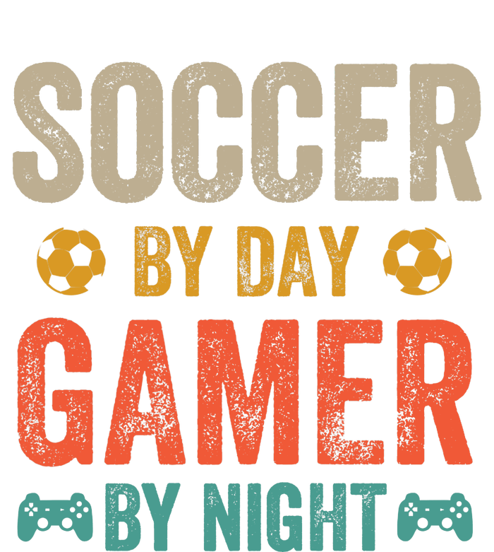 Soccer By Day Gamer By Night Sports Video Game Lover Gifts Premium T-Shirt