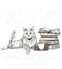 Life Is Better With Coffee Cats And Books Funny Cat Lover City Backpack