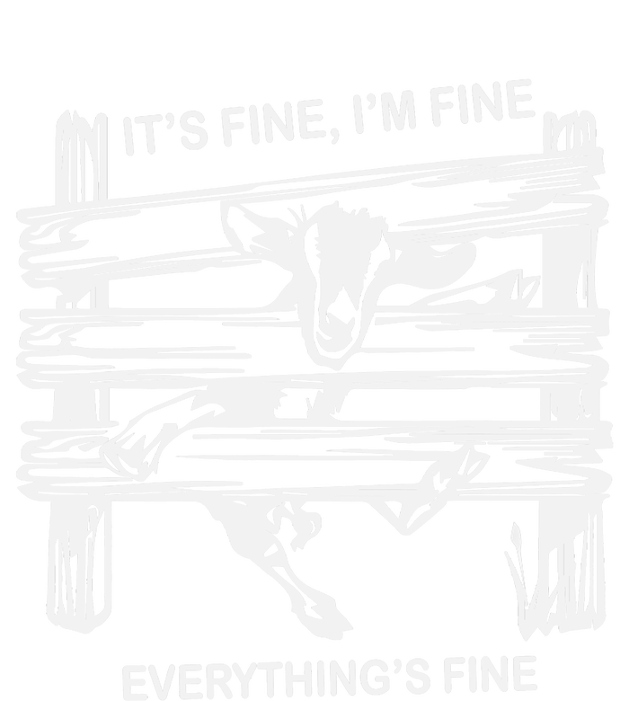 Funny Goat It's Fine I'm Fine Everything Is Fine Ladies Long Sleeve Shirt