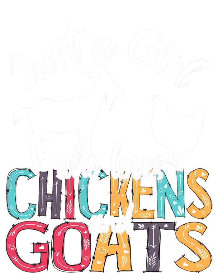 Cute Just A Girl Who Loves Chickens Goats Farmer Girls Gift T-Shirt