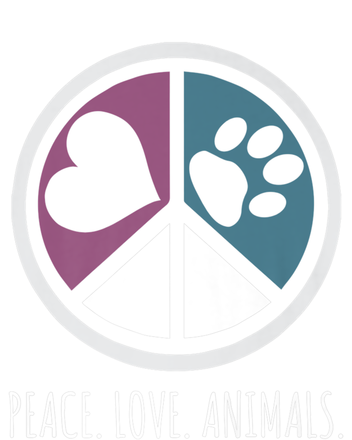 Peace Love Animals Gift Animal Lover Kindness Paw Tee Women's Racerback Tank