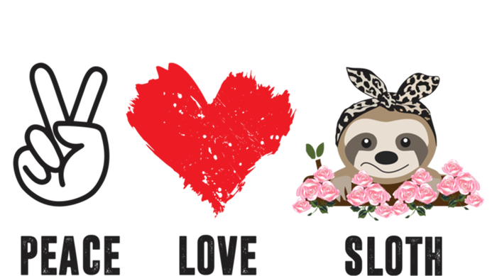 Peace Love Sloth Funny Sloth Love Great Gift T-Shirt