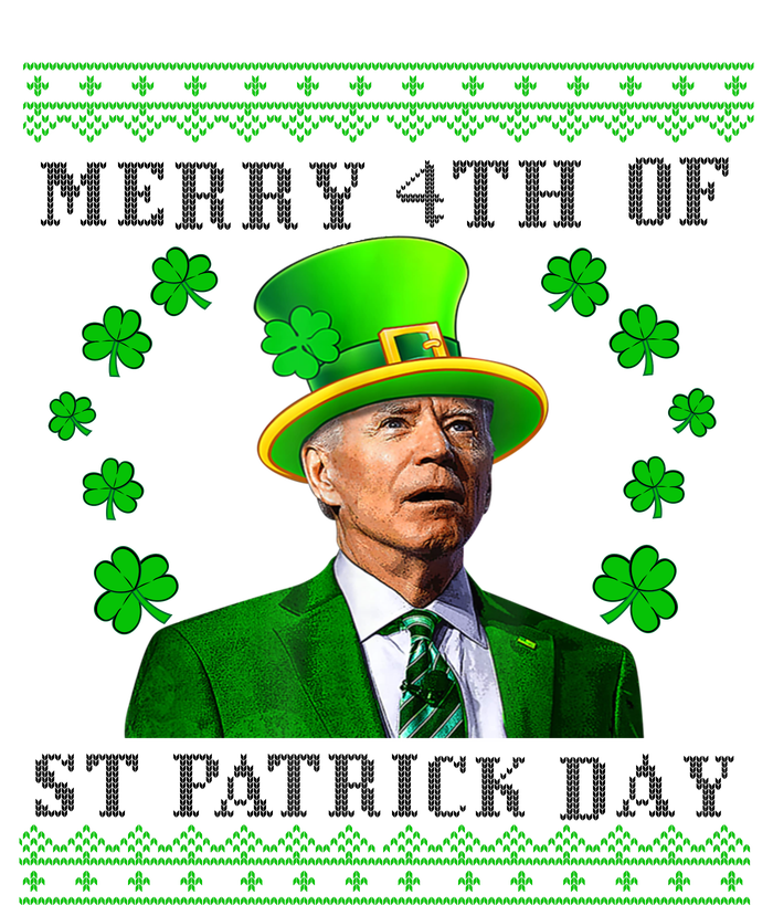 Merry 4th Of St Patrick's Day Funny Joe Biden Gift Women's Perfect Tri Tunic Long Sleeve Shirt