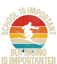 School Is Important But Skiing Is Importanter Ski Funny Gift Valucap Bio-Washed Visor