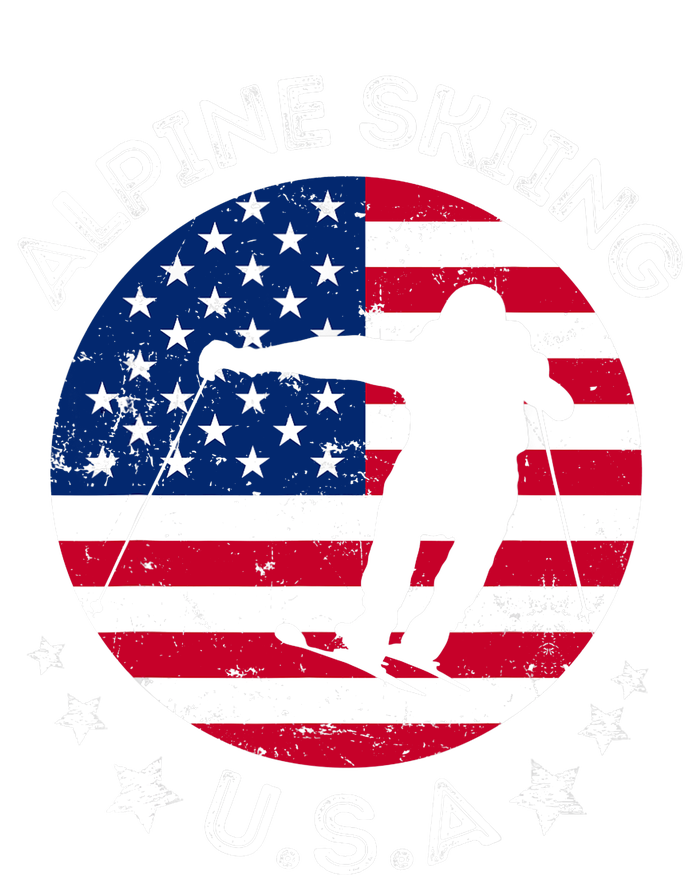 USA Alpine Skiing Team Retro Support USA Downhill Skiing T-Shirt