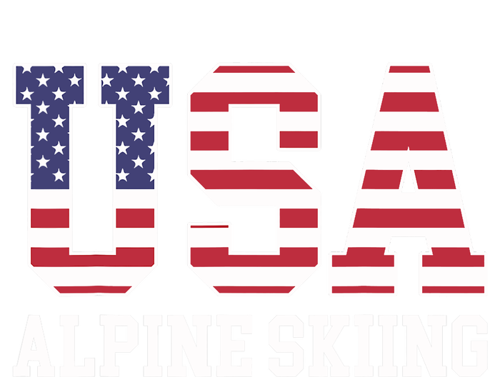 USA Flag Skier American USA Alpine Skiing Women’s Perfect Tri Rocker Tank