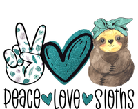 Peace Love Sloths Tropical Bandana Sloth Lover Gift Hippie Great Gift T-Shirt