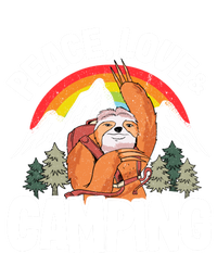 Peace Love And Camping Rainbow Sloth Rv Camper Camping Cool Gift T-Shirt