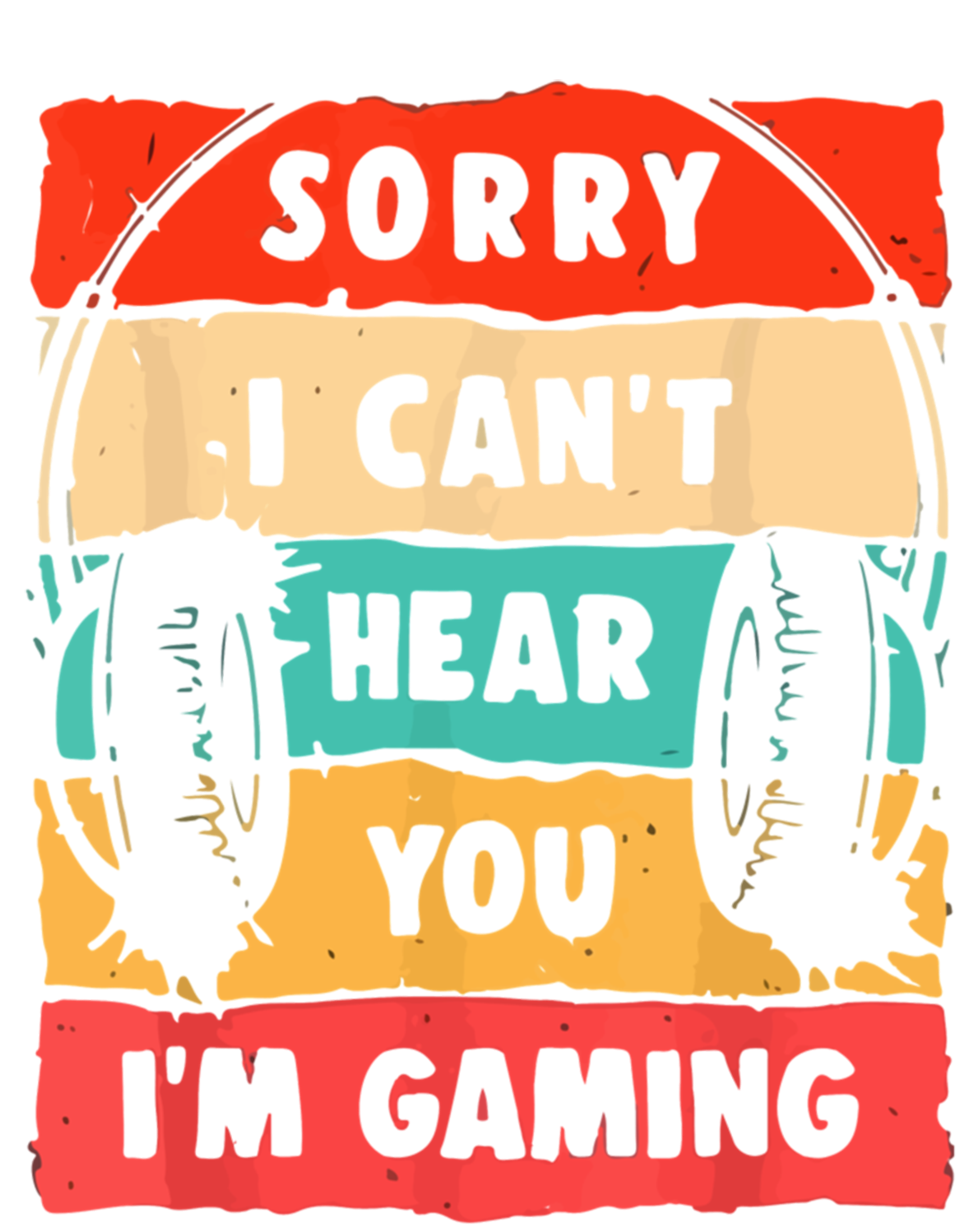 Sorry I Can't Hear You I'm Gaming Funny Gamer Vintage Meaningful Gift Stripe Pom Pom Beanie