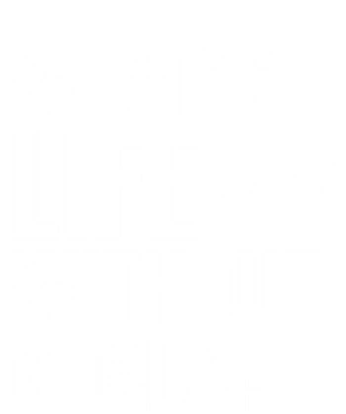 Whats Life Without Goals Soccer Player Coach Gift Stripe Pom Pom Beanie