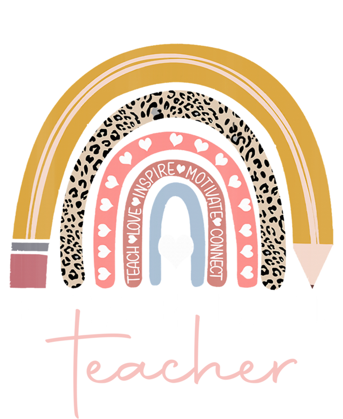 Special Education Teacher Sped Ed Sped Leopard Rainbow Cute Gift Tall Hoodie