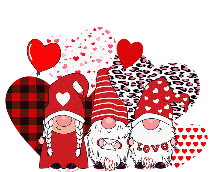 Valentines Day funny Cute Three Gnomes Holding Hearts Coaster