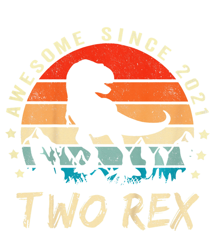 Two Rex 2nd Birthday Gift Second Dinosaur 2 Year Old T-Shirt